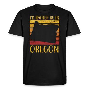 I'd Rather Be In Oregon USA America Oregonians - Men's Premium Organic T-Shirt - black - Front - Nico (187cm)