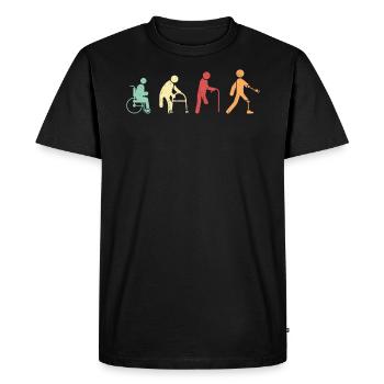 Amputation Wheelchair Disabled Amputated Amputee - Men's Premium Organic T-Shirt - black - Front - Nico (187cm)