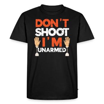 Ne tirez pas Je suis amputé non armé Amputé Handicap - T-shirt Premium bio Homme - noir - Devant - Nico (187cm)
