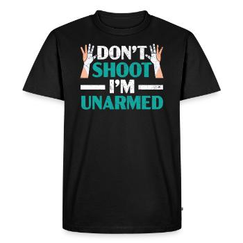 Ne tirez pas Je suis amputé non armé Amputé Handicap - T-shirt Premium bio Homme - noir - Devant - Nico (187cm)