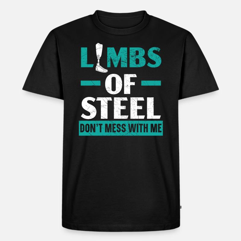 Amputationsrollstuhl Behinderter Amputierter Amputierter - Männer Premium Bio T-Shirt - Schwarz