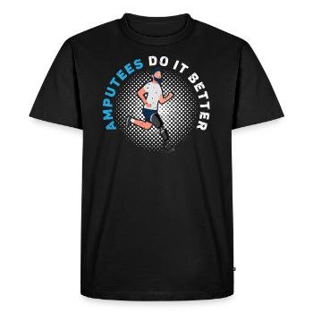 Amputees Do It Better Disabled Amputated Amputee - Men's Premium Organic T-Shirt - black - Front - Nico (187cm)