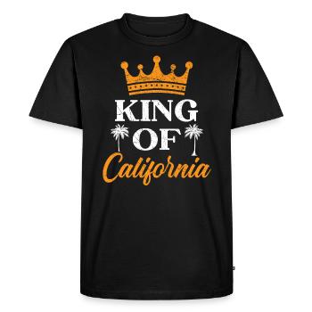 King Of California America Californian USA - Men's Premium Organic T-Shirt - black - Front - Nico (187cm)