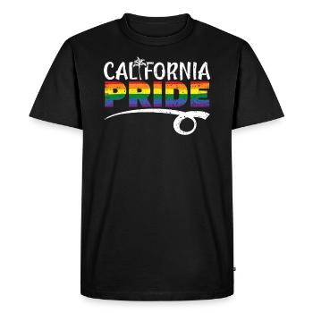 California Pride LGBTQ America Californian USA - Men's Premium Organic T-Shirt - black - Front - Nico (187cm)
