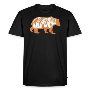 California Bear America USA American Californian - Men's Premium Organic T-Shirt - black - Front - Nico (187cm)