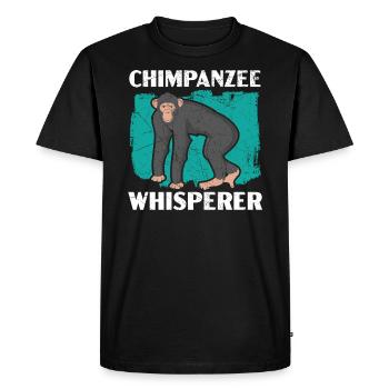 Chimpanzé Whisperer Singe Animal Zookeeper - T-shirt Premium bio Homme - noir - Devant - Nico (187cm)