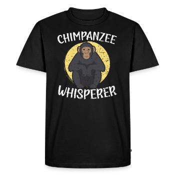 Chimpanzé Whisperer Singe Animal Zookeeper - T-shirt Premium bio Homme - noir - Devant - Nico (187cm)