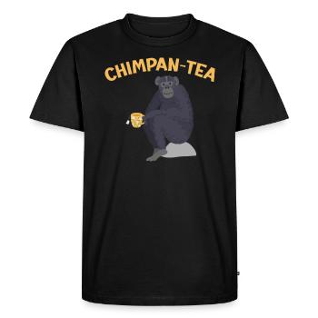 Chimpantea Chimpanzé Singe Animal Zookeeper - T-shirt Premium bio Homme - noir - Devant - Nico (187cm)