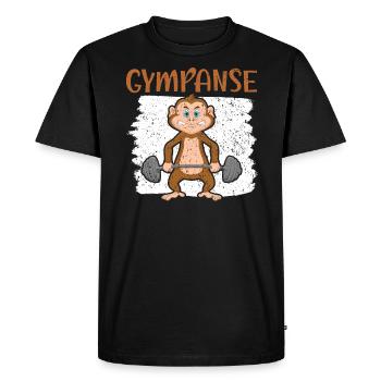 Gympanse Chimpanzé Singe Animal Zookeeper - T-shirt Premium bio Homme - noir - Devant - Nico (187cm)