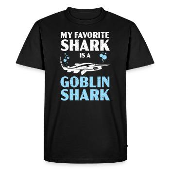 My Favorite Shark Is A Goblin Shark Animal Lover - Men's Premium Organic T-Shirt - black - Front - Nico (187cm)
