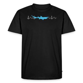 Goblin Shark Heartbeat Animal Marine Biologist - Men's Premium Organic T-Shirt - black - Front - Nico (187cm)