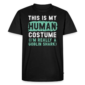 I'm Really A Goblin Shark Animal Marine Biologist - Men's Premium Organic T-Shirt - black - Front - Nico (187cm)