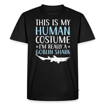 I'm Really A Goblin Shark Animal Marine Biologist - Men's Premium Organic T-Shirt - black - Front - Nico (187cm)