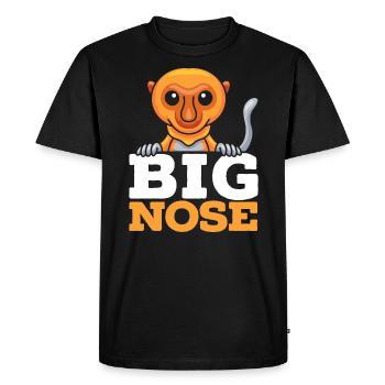 Big Nose Proboscis Singe Singe Faune Zookeeper - T-shirt Premium bio Homme - noir - Devant - Nico (187cm)