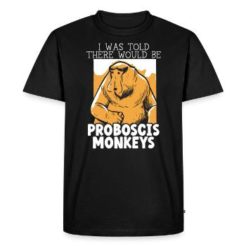 On m’a dit qu’il y aurait proboscis Monkey Zoo - T-shirt Premium bio Homme - noir - Devant - Nico (187cm)