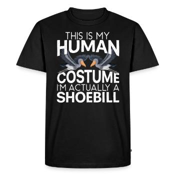 This Is My Human Costume I'm Actually A Shoebill - Men's Premium Organic T-Shirt - black - Front - Nico (187cm)