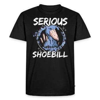 Serious Shoebill Stork Bird Whisperer Whalehead - Men's Premium Organic T-Shirt - black - Front - Nico (187cm)