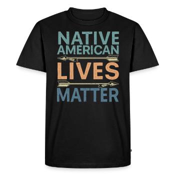 Les vies des Amérindiens comptent Les peuples autochtones - T-shirt Premium bio Homme - noir - Devant - Nico (187cm)