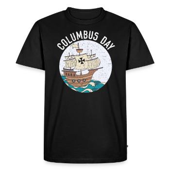 Columbus Day Christopher Columbus Italian American - Men's Premium Organic T-Shirt - black - Front - Nico (187cm)