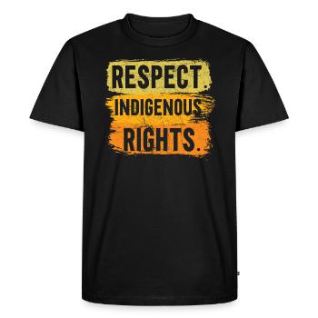 Respecter les droits des Autochtones Les peuples autochtones - T-shirt Premium bio Homme - noir - Devant - Nico (187cm)