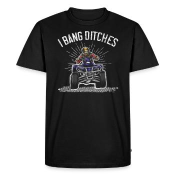 I Bang Ditches Quad Bike ATV Offroading Offroad - Men's Premium Organic T-Shirt - black - Front - Nico (187cm)