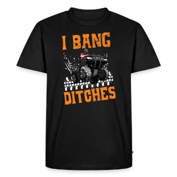 I Bang Ditches Quad Bike ATV Offroading Offroad - Men's Premium Organic T-Shirt - black - Front - Nico (187cm)