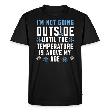 Je ne vais pas à l’extérieur du climat de neige d’hiver - T-shirt Premium bio Homme - noir - Devant - Nico (187cm)