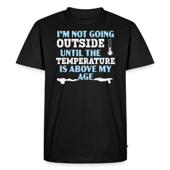 Je ne vais pas à l’extérieur du climat de neige d’hiver - T-shirt Premium bio Homme - noir - Devant - Nico (187cm)