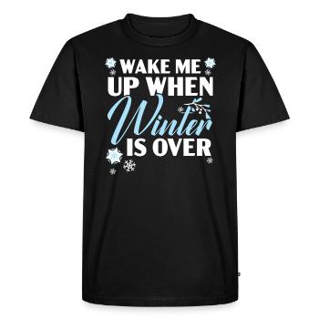 Réveillez-moi quand l’hiver est terminé la saison d’hiver de neige - T-shirt Premium bio Homme - noir - Devant - Nico (187cm)