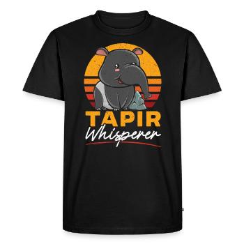 Tapir Whisperer Faune Animal Zookeeper Tapir - T-shirt Premium bio Homme - noir - Devant - Nico (187cm)