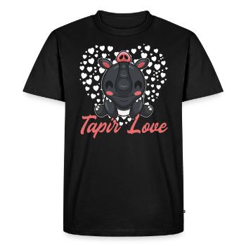 Tapir Love Faune Animalière Zookeeper Tapir Lover - T-shirt Premium bio Homme - noir - Devant - Nico (187cm)