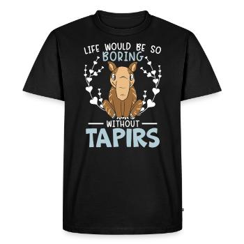 La vie serait si ennuyeuse sans Tapirs Tapir Lover - T-shirt Premium bio Homme - noir - Devant - Nico (187cm)