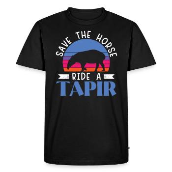Save The Horse Ride A Tapir Wildlife Animal Tapir - Men's Premium Organic T-Shirt - black - Front - Nico (187cm)