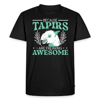 Parce que les tapirs sont effrayants et que les amoureux du tapir - T-shirt Premium bio Homme - noir - Devant - Nico (187cm)