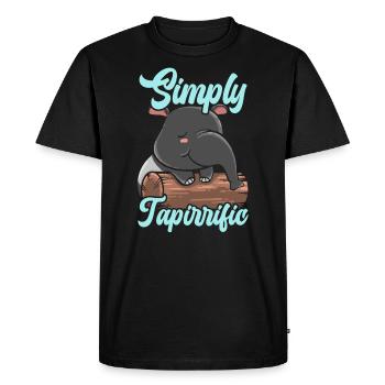 Simplement Tapirrific Wildlife Animal Zookeeper Tapir - T-shirt Premium bio Homme - noir - Devant - Nico (187cm)