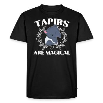 Les tapirs sont des animaux sauvages magiques Zookeeper Tapir - T-shirt Premium bio Homme - noir - Devant - Nico (187cm)