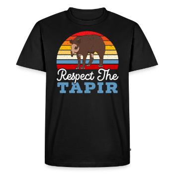 Respectez le Tapir Wildlife Animal Zookeeper Tapir - T-shirt Premium bio Homme - noir - Devant - Nico (187cm)