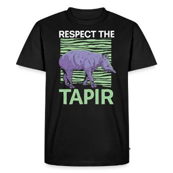 Respectez le Tapir Wildlife Animal Zookeeper Tapir - T-shirt Premium bio Homme - noir - Devant - Nico (187cm)