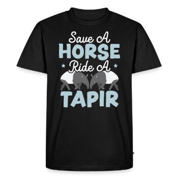 Save The Horse Ride A Tapir Wildlife Animal Tapir - Men's Premium Organic T-Shirt - black - Front - Nico (187cm)