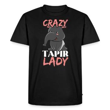 Crazy Tapir Lady Wildlife Animal Zookeeper Tapir - T-shirt Premium bio Homme - noir - Devant - Nico (187cm)