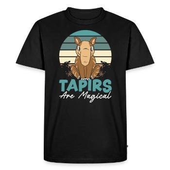 Les tapirs sont des animaux sauvages magiques Zookeeper Tapir - T-shirt Premium bio Homme - noir - Devant - Nico (187cm)