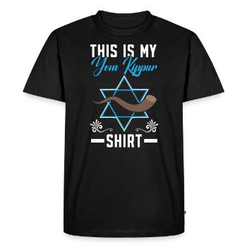 Holy Day Jerusalem Judaism This Is My Yom Kippur - Men's Premium Organic T-Shirt - black - Front - Nico (187cm)
