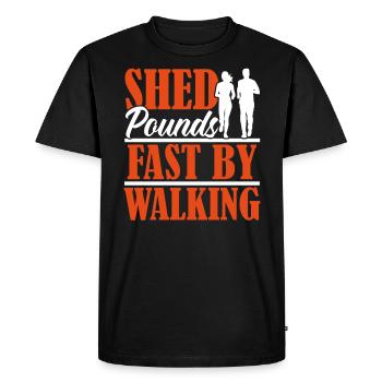 Shed Pounds Fast By Walking Walker Cardio Exercise - Men's Premium Organic T-Shirt - black - Front - Nico (187cm)