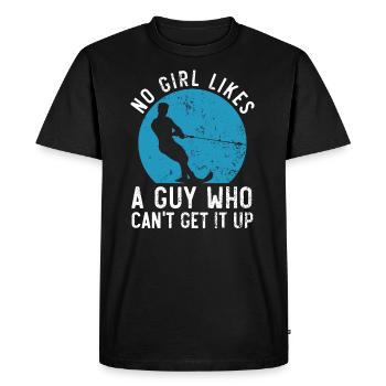 Ski nautique Ski nautique Surface Sports nautiques Vagues - T-shirt Premium bio Homme - noir - Devant - Nico (187cm)