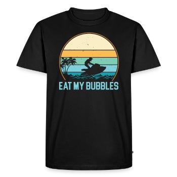 Mangez mes bulles Jet Ski Nautique Scooter Nautique - T-shirt Premium bio Homme - noir - Devant - Nico (187cm)