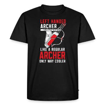 Archer gaucher Archer Archer Bowman Bowhunter - T-shirt Premium bio Homme - noir - Devant - Nico (187cm)