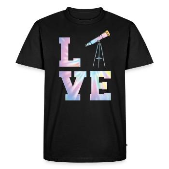Télescope Astronome Astronome Constellations - T-shirt Premium bio Homme - noir - Devant - Nico (187cm)