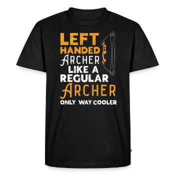 Archer gaucher Archer Archer Bowman Bowhunter - T-shirt Premium bio Homme - noir - Devant - Nico (187cm)