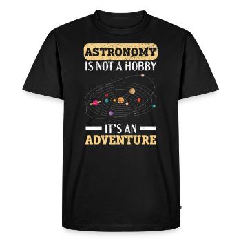 Astronomy Is Not A Hobby It's An Adventure - Men's Premium Organic T-Shirt - black - Front - Nico (187cm)