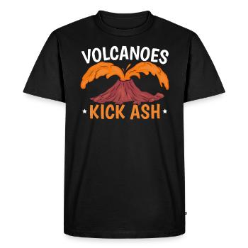 Volcanoes Kick Ash Earth Science Geology Volcano - Men's Premium Organic T-Shirt - black - Front - Nico (187cm)